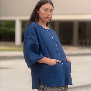 🇨🇦 Beaton Linen Utility Button-Up Shirt